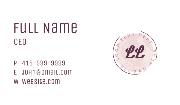 Feminine Beauty Lettermark Business Card Design Image Preview
