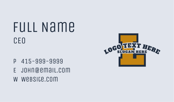 Sports Athlete Lettermark Business Card Design Image Preview