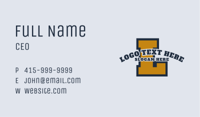 Sports Athlete Lettermark Business Card Image Preview