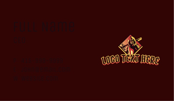 Hood Knight Armor  Business Card Design Image Preview
