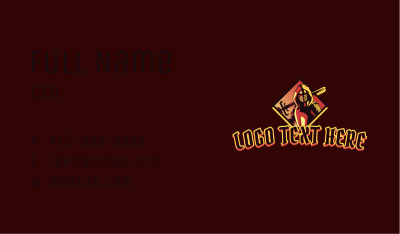 Hood Knight Armor  Business Card Image Preview