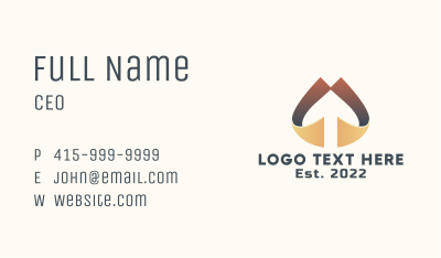 Isometric Arrow Ribbon Business Card Image Preview