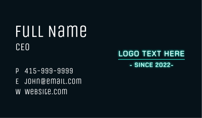 Techno Consulting Wordmark Business Card Image Preview