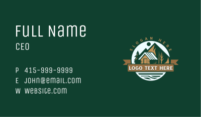 Woodwork Roof Cabin  Business Card Image Preview