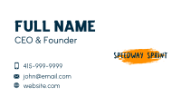 Grunge Paint Wordmark Business Card Image Preview