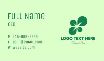 Green Leaf Spark Business Card