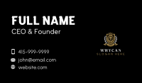 Premium Lion Crest Business Card Image Preview