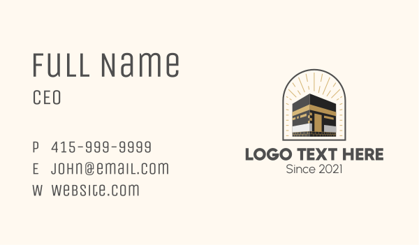 Kaaba Muslim Mosque Business Card Design Image Preview