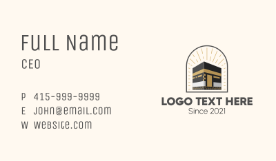 Kaaba Muslim Mosque Business Card Image Preview