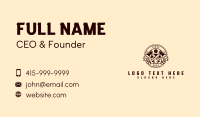 Axe Saw Tool Lumberjack Business Card Design