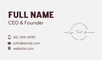 Style Brand Wordmark  Business Card Design