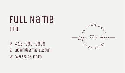 Style Brand Wordmark  Business Card Image Preview