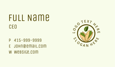Organic Pistachio Nut Business Card Image Preview