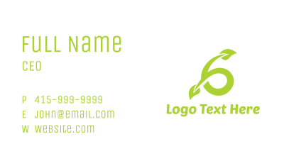 Green Vine Six Business Card Image Preview