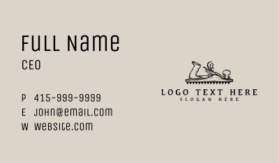 Rustic Carpentry Planer Business Card Image Preview