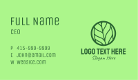 Green Leaf Badge Business Card Image Preview