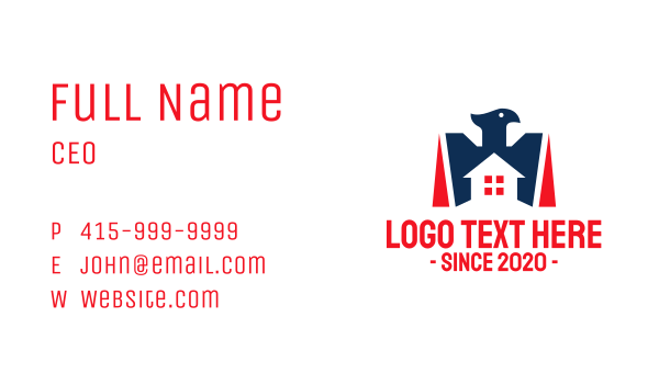 Patriotic Bird House  Business Card Design Image Preview