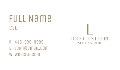Slim Modern Letter Business Card Image Preview