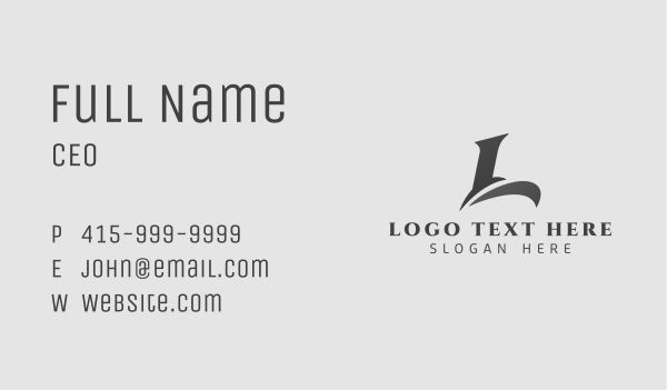 Abstract Startup Letter L Business Card Design Image Preview
