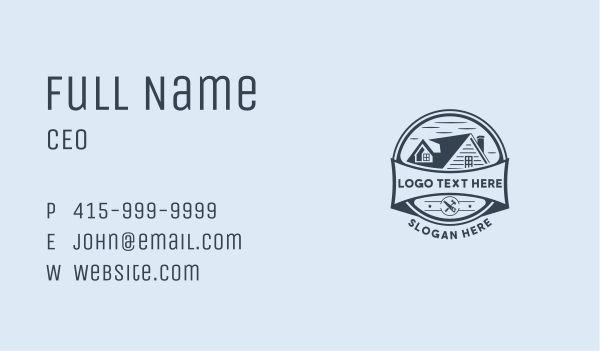 Home Builder Roofing Business Card Design Image Preview