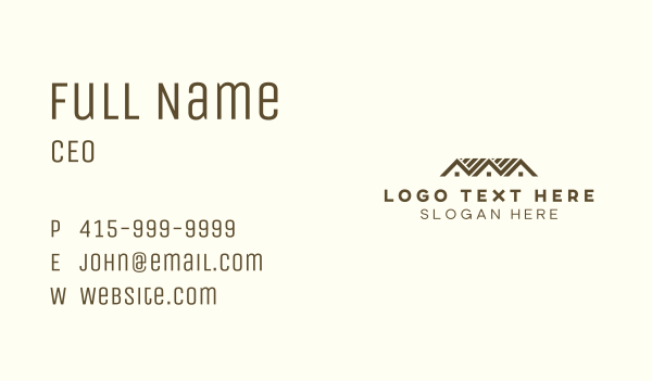 Triangle House Roof Business Card Design Image Preview