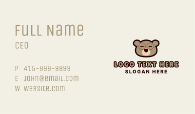 Happy Bear Glasses Business Card Image Preview