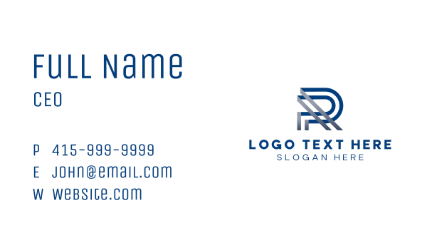 Professional Corporate Letter R Business Card Design Image Preview