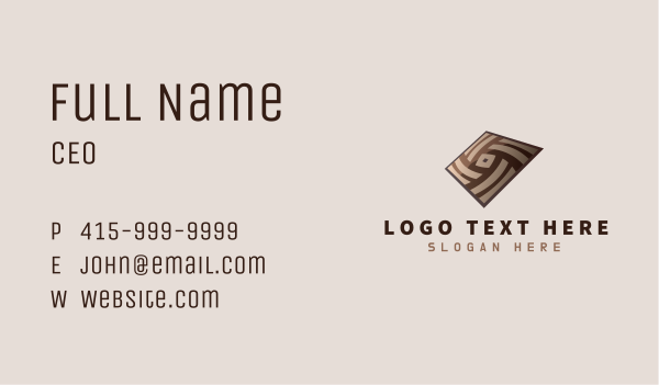 Brown Tile Pattern Business Card Design Image Preview