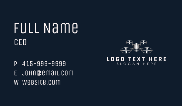 Aerial Videography Drone Business Card Design Image Preview