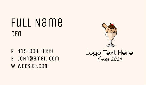 Ice Cream Milkshake  Business Card Design Image Preview