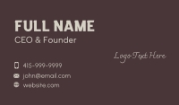 Elegant Ivory Wordmark Business Card Image Preview