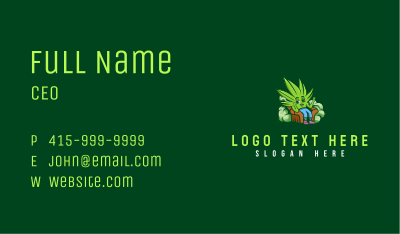 Smoke Cannabis Plant Business Card Image Preview