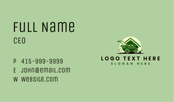 Lawn Mower Gardening Business Card Design Image Preview