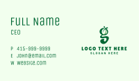 Green Fruit Letter G Business Card Image Preview