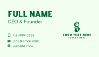 Green Fruit Letter G Business Card Design