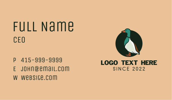 Duck Poultry Farm Business Card Design Image Preview