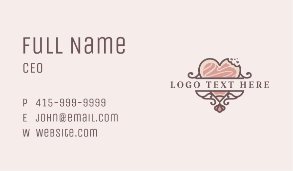 Cookie Heart Patisserie Business Card Design Image Preview