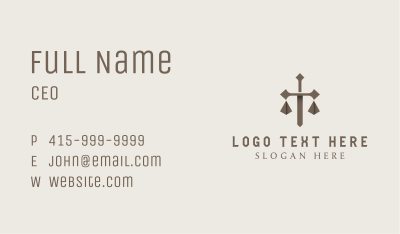 Legal Cross Scale Business Card Image Preview