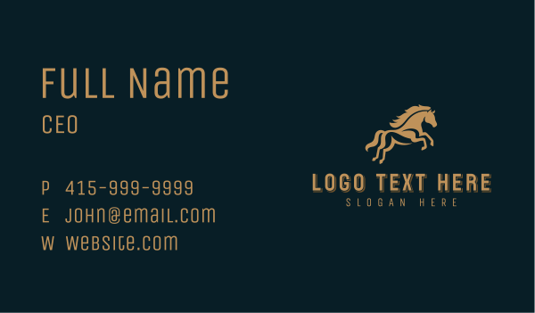 Horse Racing Equestrian Business Card Design Image Preview