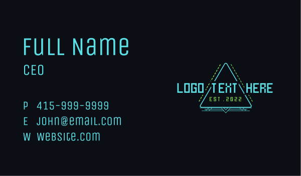 Cyberspace Game Program  Business Card Design Image Preview