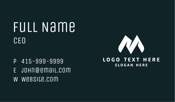 Consultant Firm Letter M  Business Card Design Image Preview