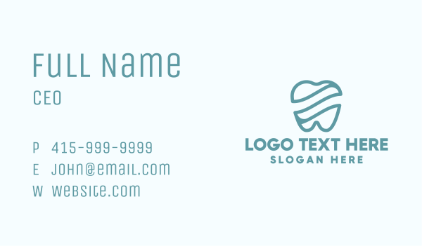 Blue Tooth Waves Business Card Design Image Preview