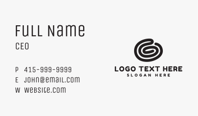 Letter G Multimedia Company Business Card Image Preview