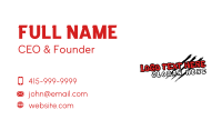 Halloween Claw Wordmark Business Card Image Preview