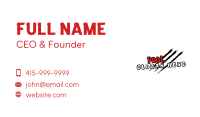 Halloween Claw Wordmark Business Card Image Preview