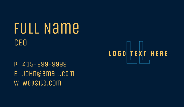 Modern Tech Letter Business Card Design Image Preview