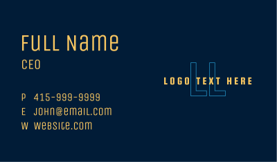 Modern Tech Letter Business Card Image Preview