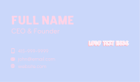 Pastel Playful  Wordmark Business Card Image Preview