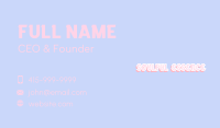 Pastel Playful  Wordmark Business Card Design