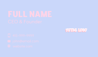 Pastel Playful  Wordmark Business Card Image Preview